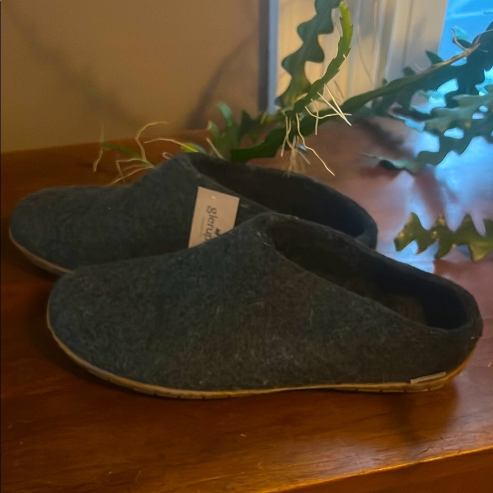 Glerup Forest Green Rubber Bottom Slip-On Shoes 44